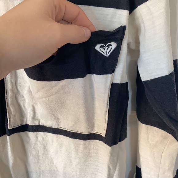 Roxy black and cream 3/4 length blouse - Picture 4 of 8